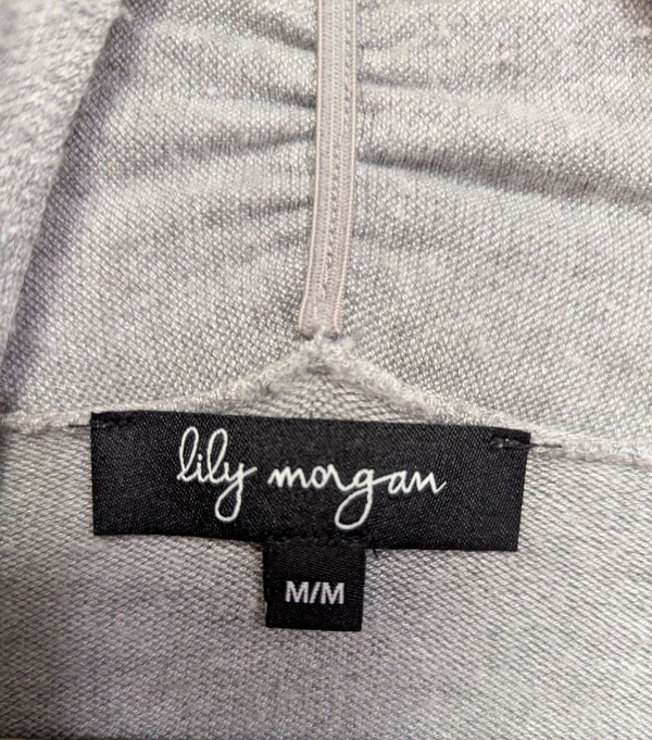 Lily Morgan Grey & Black Striped Open-Front Cardigan
