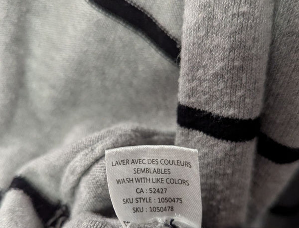 Lily Morgan Grey & Black Striped Open-Front Cardigan