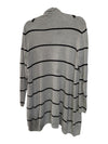 Lily Morgan Grey & Black Striped Open-Front Cardigan