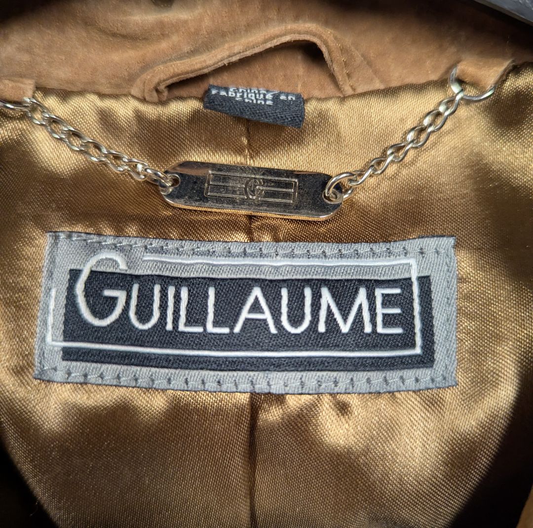 Guillaume Brown Genuine Leather Belted Jacket