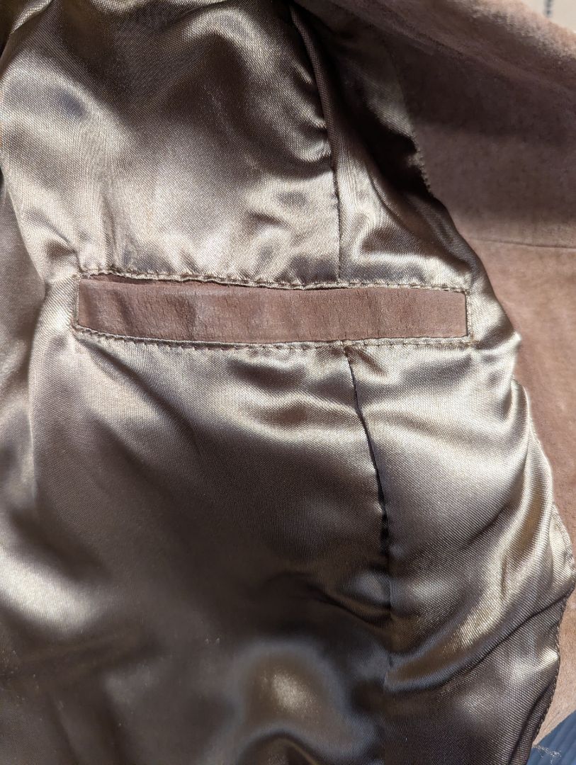 Guillaume Brown Genuine Leather Belted Jacket