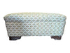 Floral Upholstered Footstool Ottoman