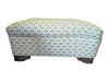 Floral Upholstered Footstool Ottoman
