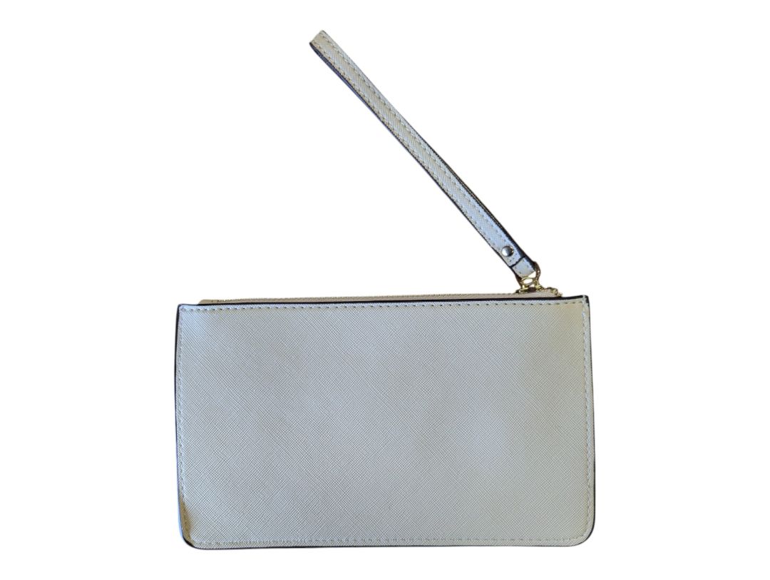 Kate Spade New York Cream Leather Zip Wristlet Wallet