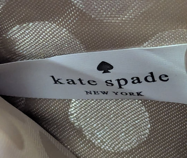 Kate Spade New York Cream Leather Zip Wristlet Wallet