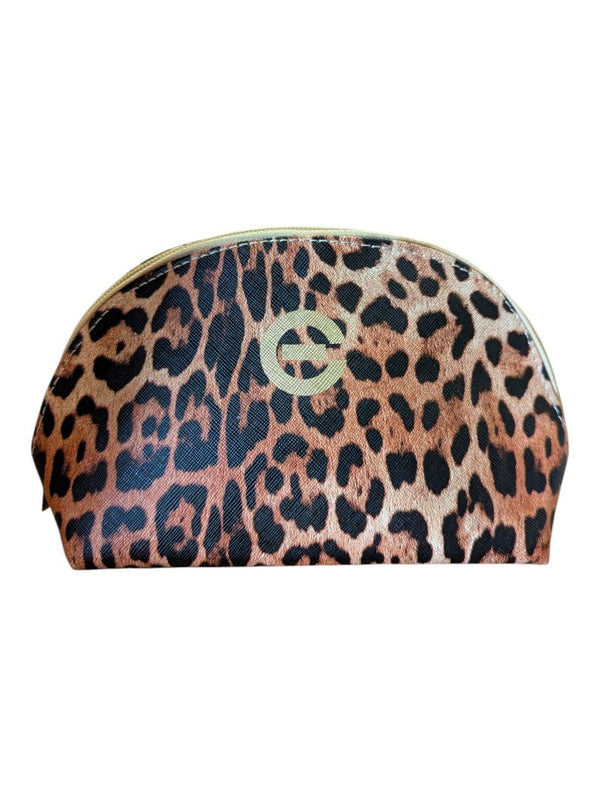 Elizabeth Grant Leopard Print Zip Cosmetic Bag