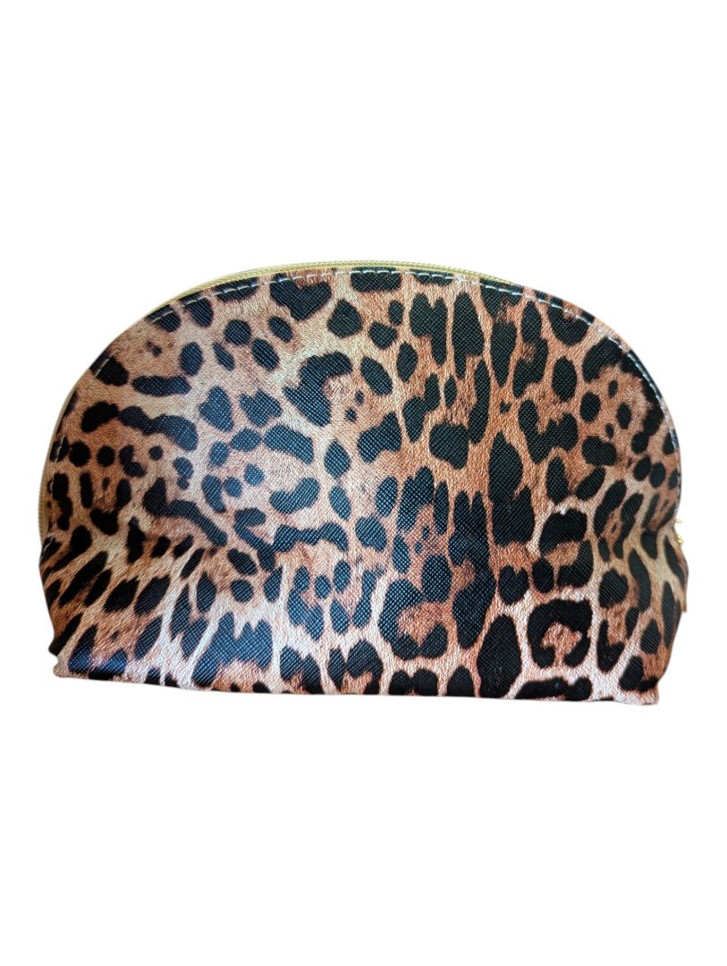 Elizabeth Grant Leopard Print Zip Cosmetic Bag