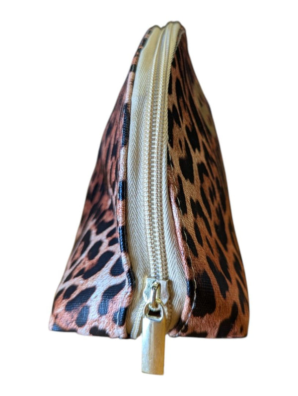 Elizabeth Grant Leopard Print Zip Cosmetic Bag