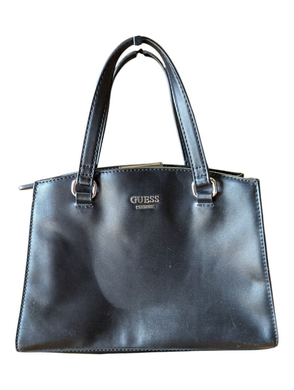 GUESS Black Faux Leather Tote Bag