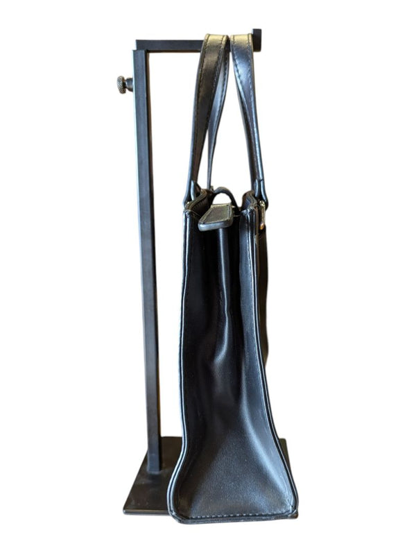 GUESS Black Faux Leather Tote Bag