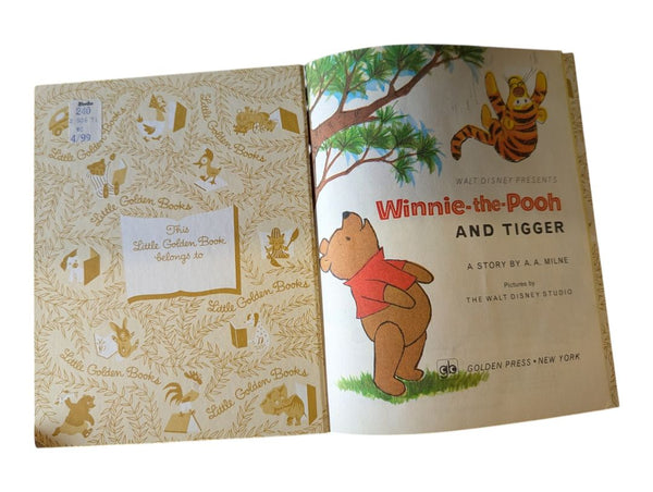 Vintage Disney Little Golden Books Lot of 7 – Mother Goose, Winnie-the-Pooh, Donald Duck, Bambi & Snow White