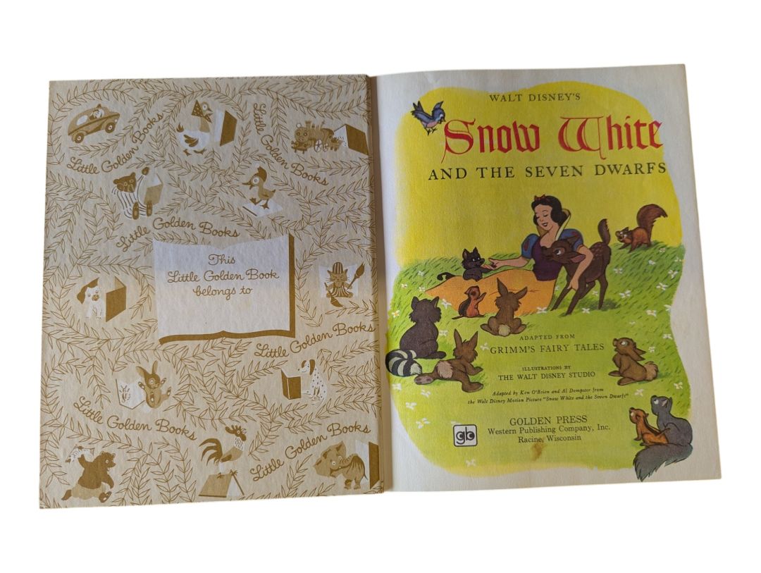 Vintage Disney Little Golden Books Lot of 7 – Mother Goose, Winnie-the-Pooh, Donald Duck, Bambi & Snow White