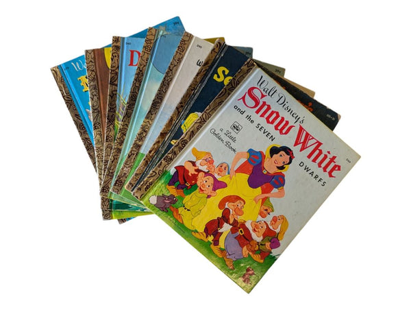 Vintage Disney Little Golden Books Lot of 7 – Mother Goose, Winnie-the-Pooh, Donald Duck, Bambi & Snow White