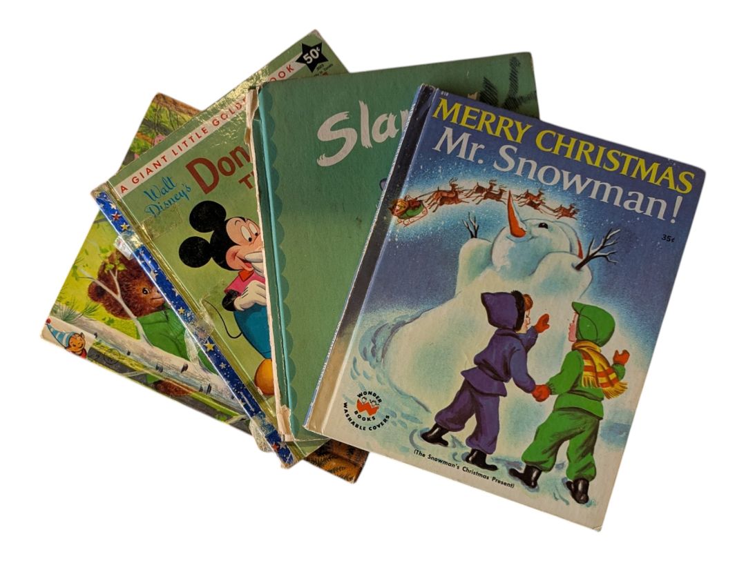 Vintage Children’s Book Lot of 4 – Disney, Rand McNally, Wonder Books & Classic Story Titles