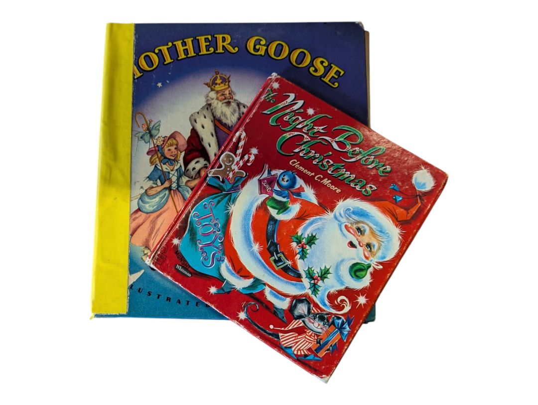 Vintage Children’s Book Lot of 2 – The Night Before Christmas & Mother Goose
