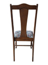 Set of 4 Vintage Wood Dining Chairs with Floral Upholstered Seats