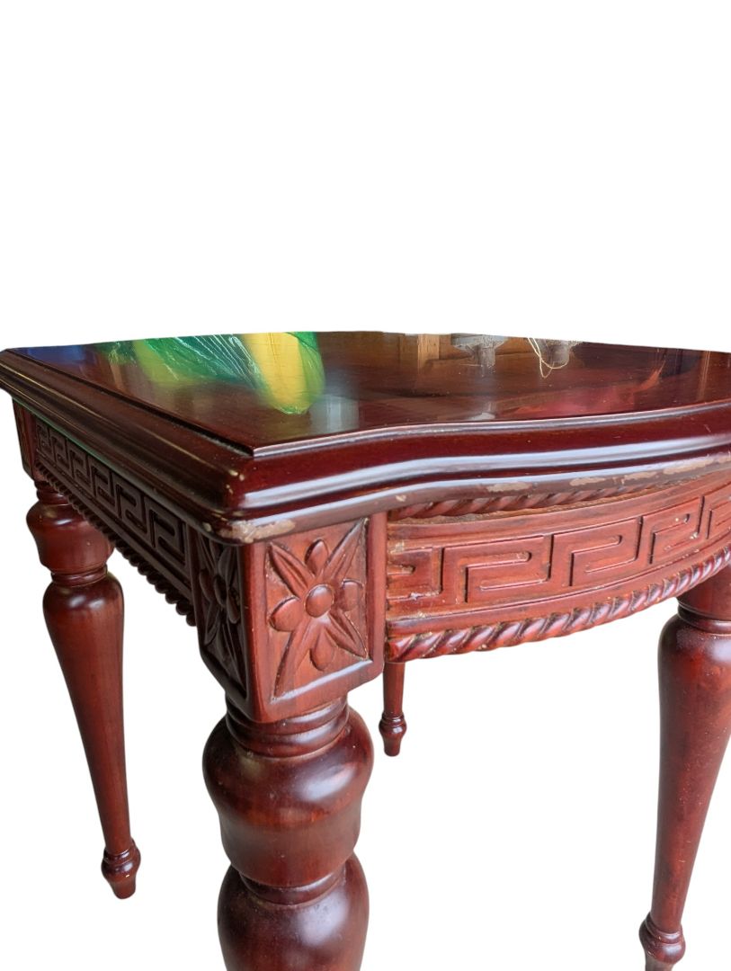 Vintage Burl Wood Coffee & Matching End Table Set