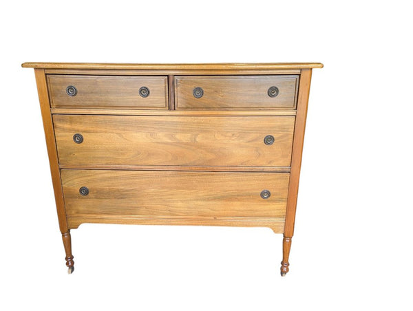 Antique Wooden Dresser with Mirror