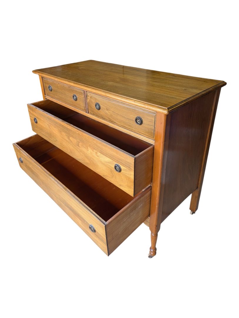 Antique Wooden Dresser with Mirror