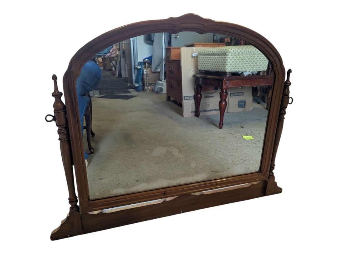 Antique Wooden Dresser with Mirror