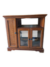 Wooden Media Cabinet / TV Stand with Glass Doors