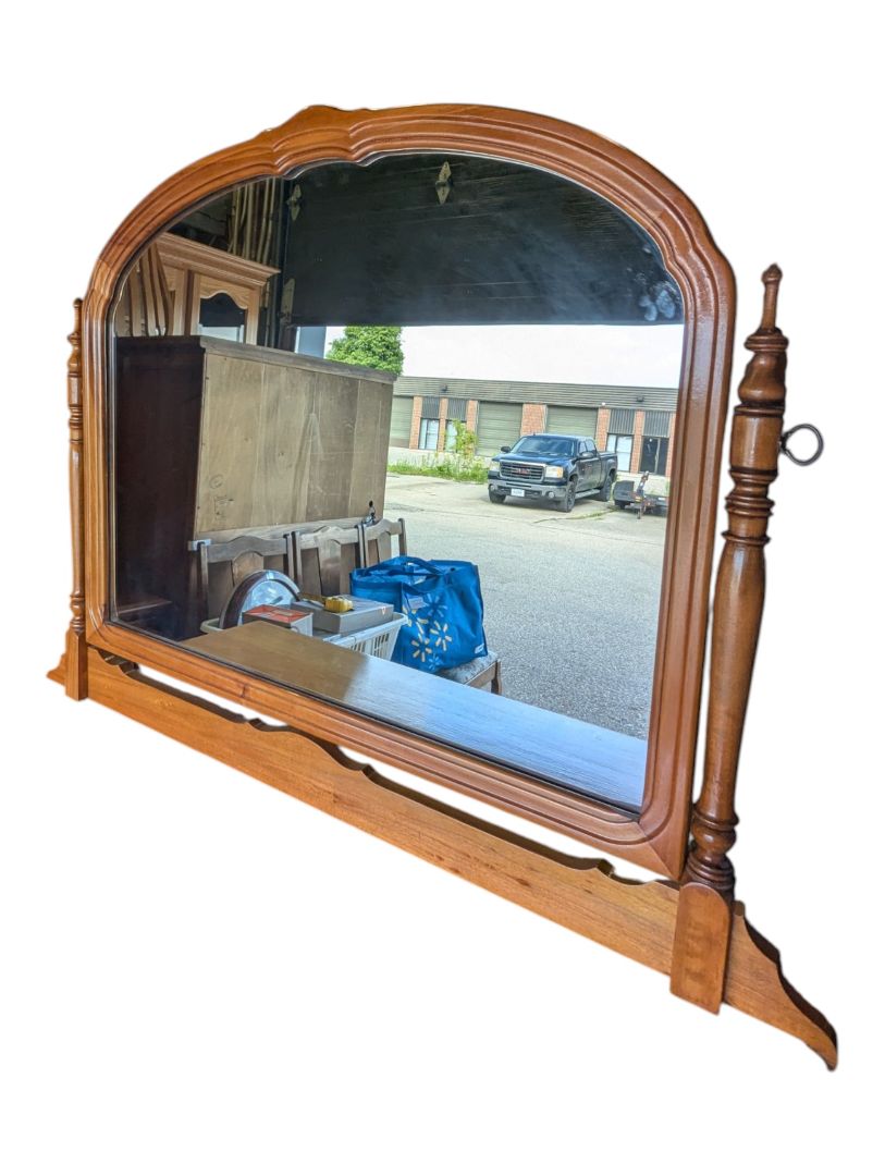 Antique Wooden Dresser with Mirror