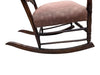 Antique Carved Wooden Upholstered Rocking Chair