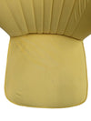 Pair of Yellow Upholstered Accent Chairs with Decorative Vase