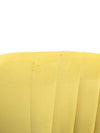 Pair of Yellow Upholstered Accent Chairs with Decorative Vase