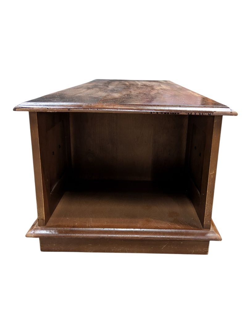 Marked Imperial Wooden Coffee Table with Spindle Detail