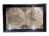 Framed Antique-Style World Map Puzzle Wall Art