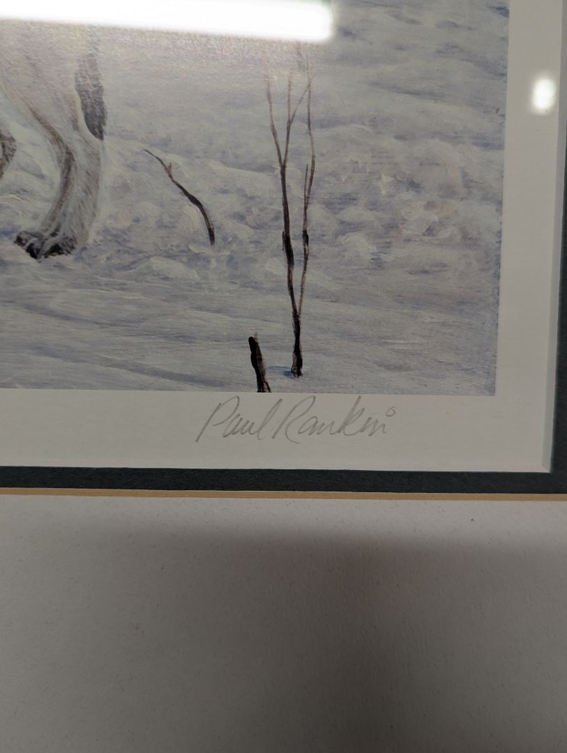 Framed Rankin “Mystical Call” Wolf Print