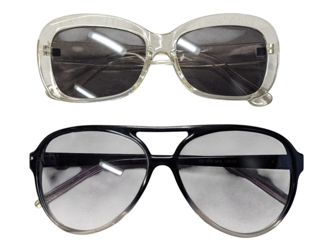 Lot of 2 Unmarked Fashion Sunglasses
