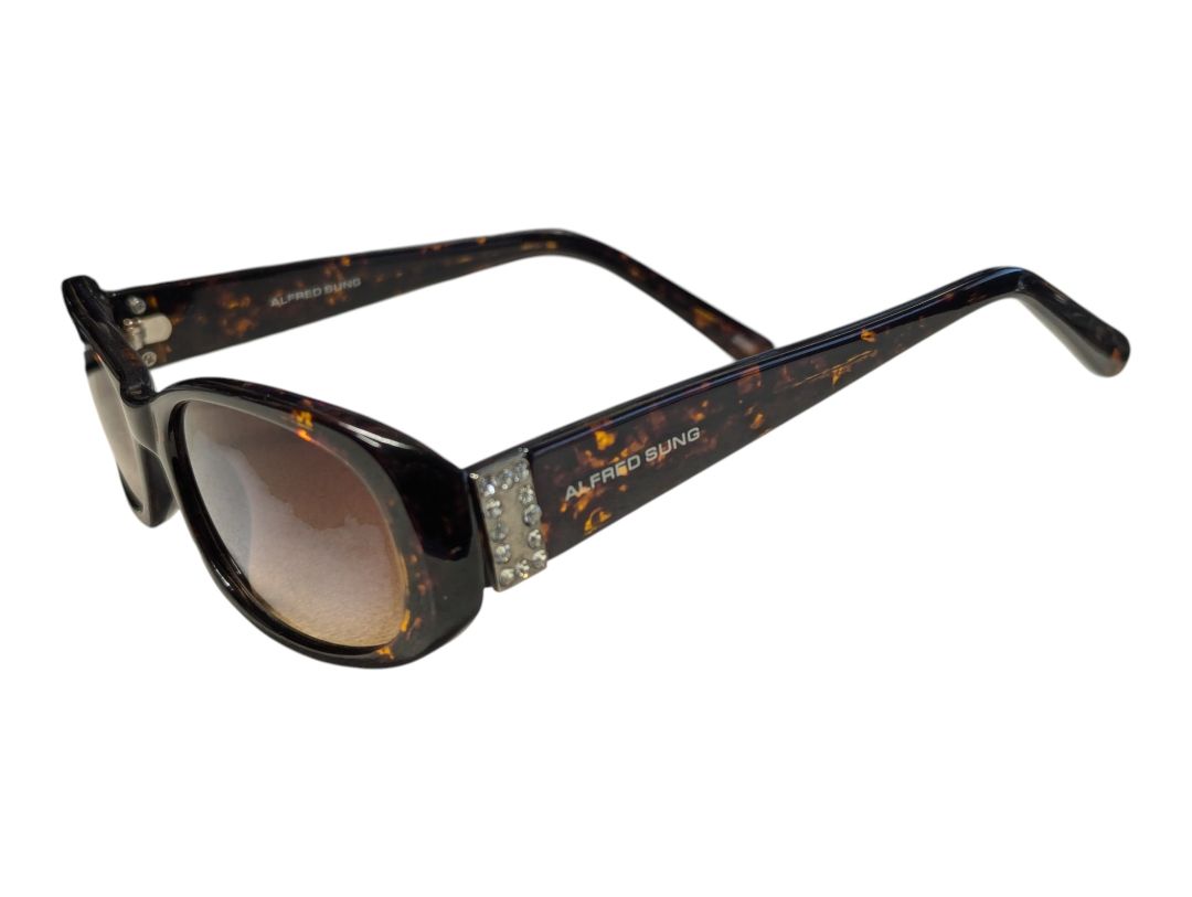 Lot of 2 Fashion Sunglasses – Marked as Alfred Sung & Floral Temple Sunglasses