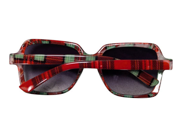 Lot of 2 Plaid Fashion Sunglasses