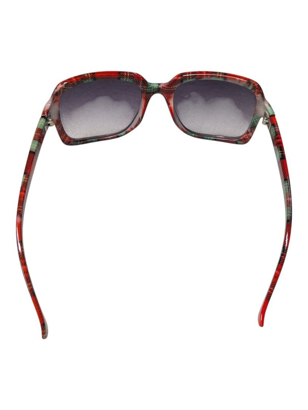 Lot of 2 Plaid Fashion Sunglasses
