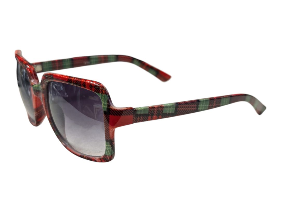 Lot of 2 Plaid Fashion Sunglasses