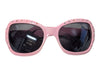 Lot of 2 Fashion Sunglasses – Pink Rhinestone-Accent & Green/Black Cherry-Pattern Arm Styles