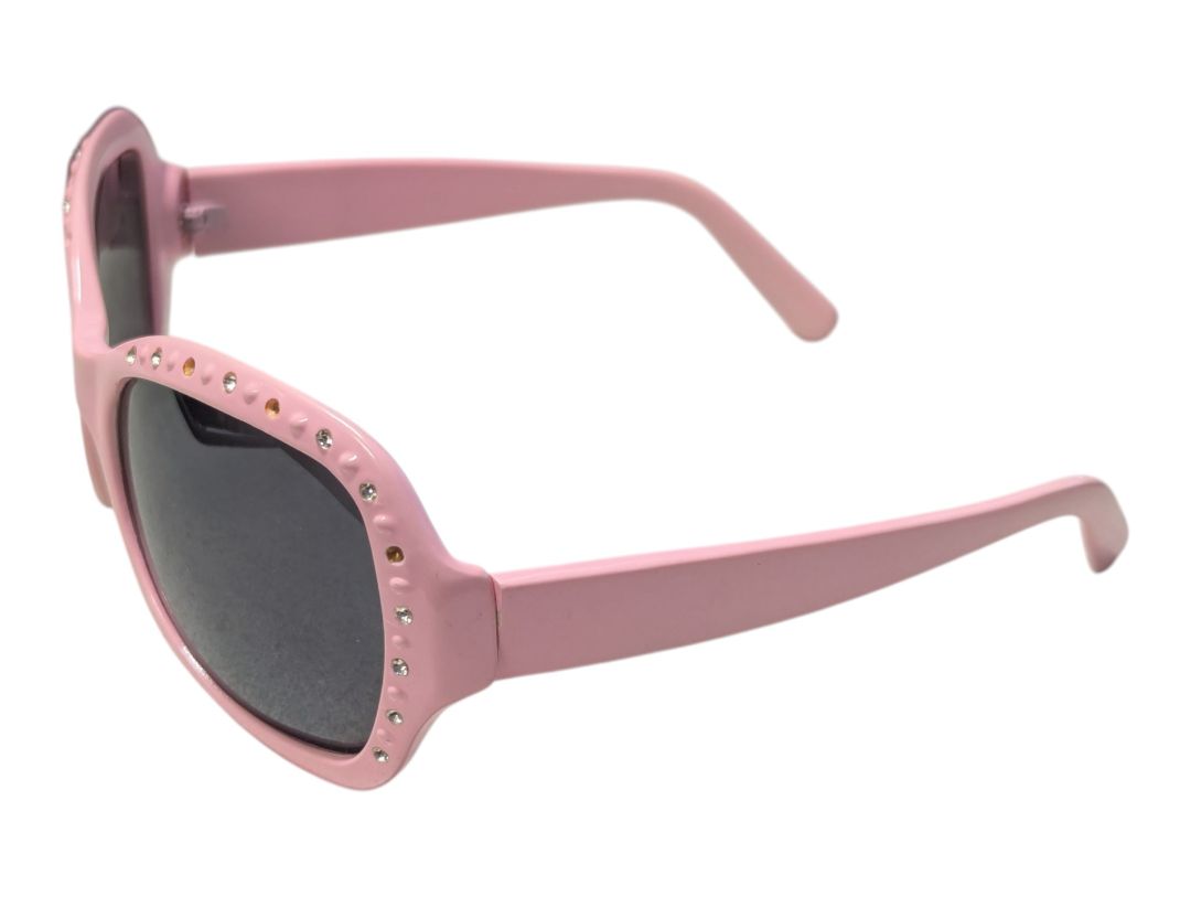 Lot of 2 Fashion Sunglasses – Pink Rhinestone-Accent & Green/Black Cherry-Pattern Arm Styles