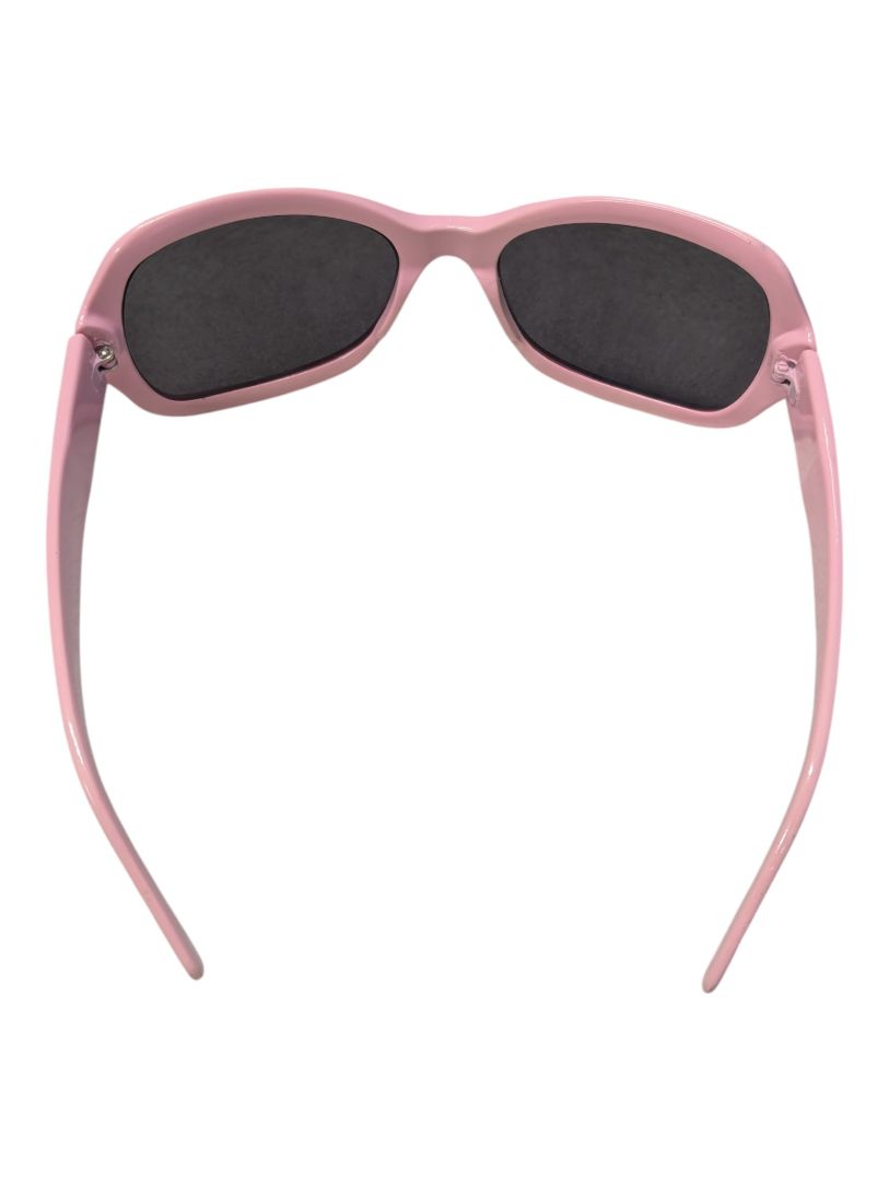 Lot of 2 Fashion Sunglasses – Pink Rhinestone-Accent & Green/Black Cherry-Pattern Arm Styles
