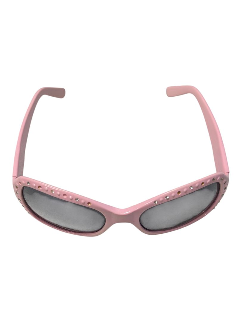 Lot of 2 Fashion Sunglasses – Pink Rhinestone-Accent & Green/Black Cherry-Pattern Arm Styles