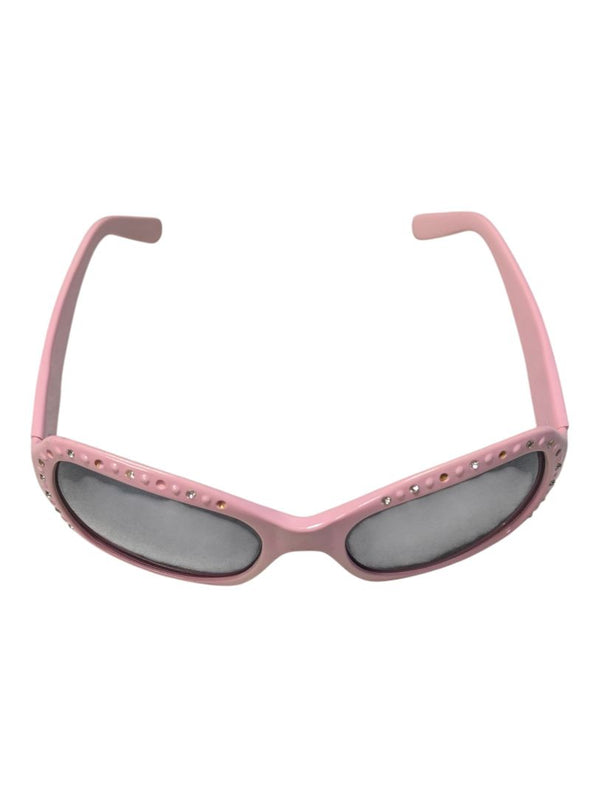 Lot of 2 Fashion Sunglasses – Pink Rhinestone-Accent & Green/Black Cherry-Pattern Arm Styles