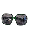 Lot of 2 Fashion Sunglasses – Pink Rhinestone-Accent & Green/Black Cherry-Pattern Arm Styles