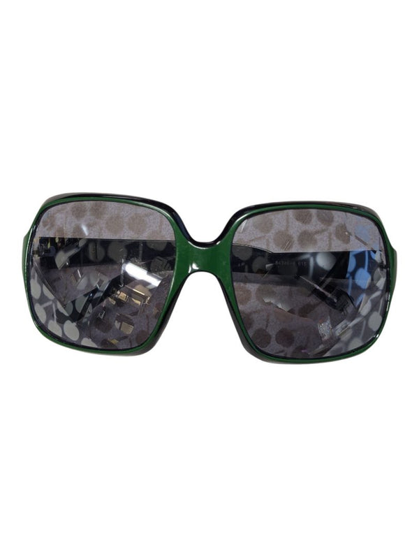 Lot of 2 Fashion Sunglasses – Pink Rhinestone-Accent & Green/Black Cherry-Pattern Arm Styles