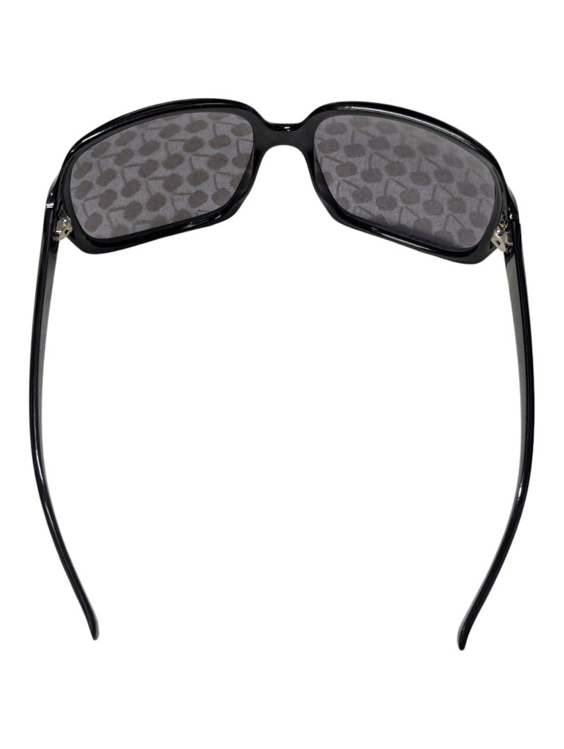 Lot of 2 Fashion Sunglasses – Pink Rhinestone-Accent & Green/Black Cherry-Pattern Arm Styles