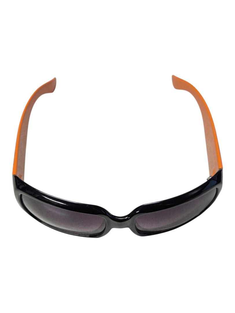 Lot of 2 Fashion Sunglasses – Purple Rhinestone-Accent & Black/Orange Geometric Arm Styles