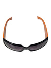 Lot of 2 Fashion Sunglasses – Purple Rhinestone-Accent & Black/Orange Geometric Arm Styles