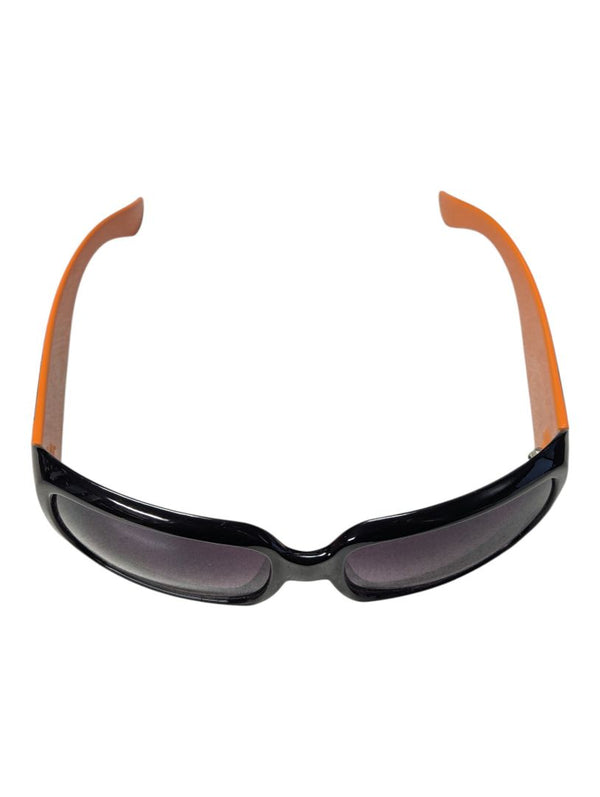 Lot of 2 Fashion Sunglasses – Purple Rhinestone-Accent & Black/Orange Geometric Arm Styles