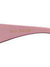 Marked as Von Dolce Pink Rhinestone Shield Sunglasses