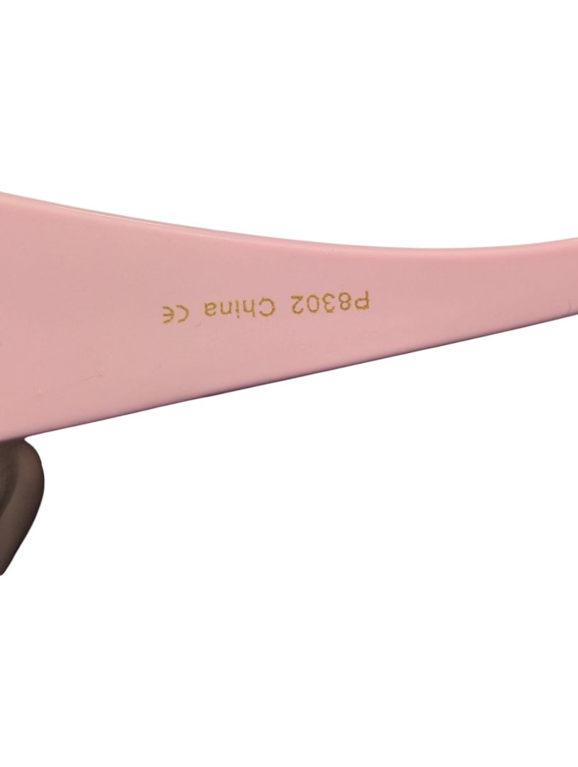 Marked as Von Dolce Pink Rhinestone Shield Sunglasses